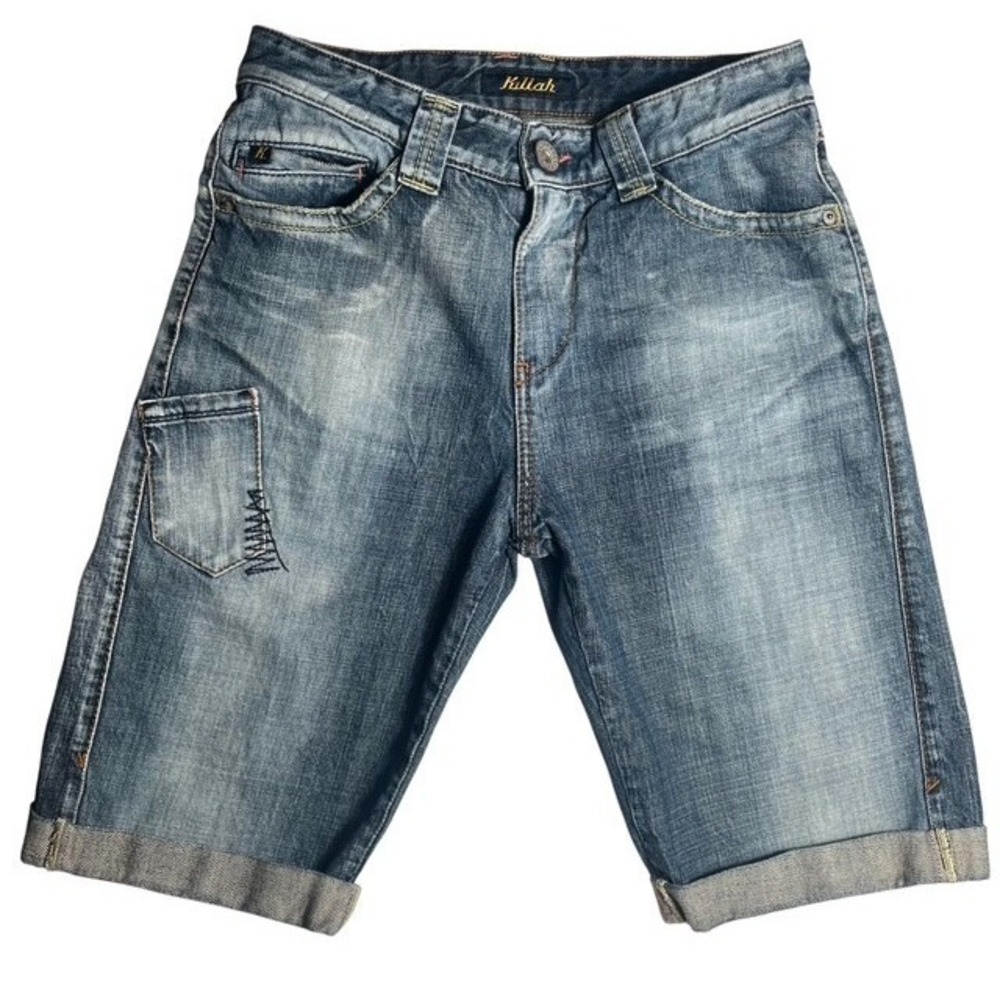 Killah VTG Womens Sz 28 Y2K Miss Sixty Demin Shorts 11in Design Rare  -1508